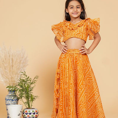 Designing  Crop Blouse with Flared Skirt Collection