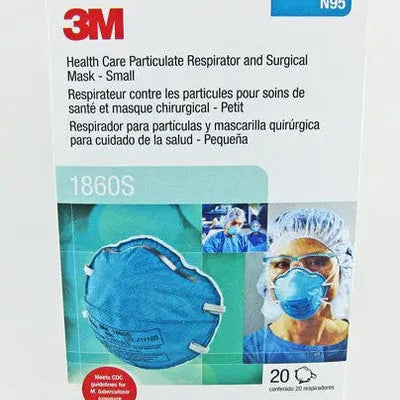 3M 1860S N95 Particulate Respirator Surgical Mask, Small Size 20/Box