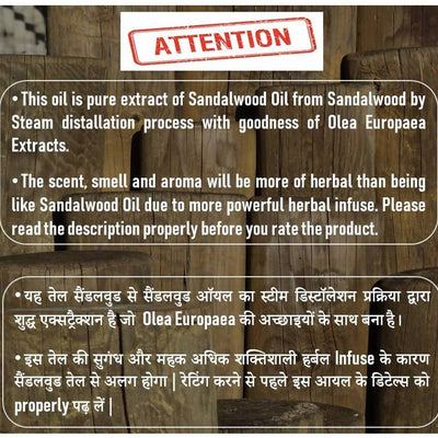 Brown & White Edible Sandalwood Oil