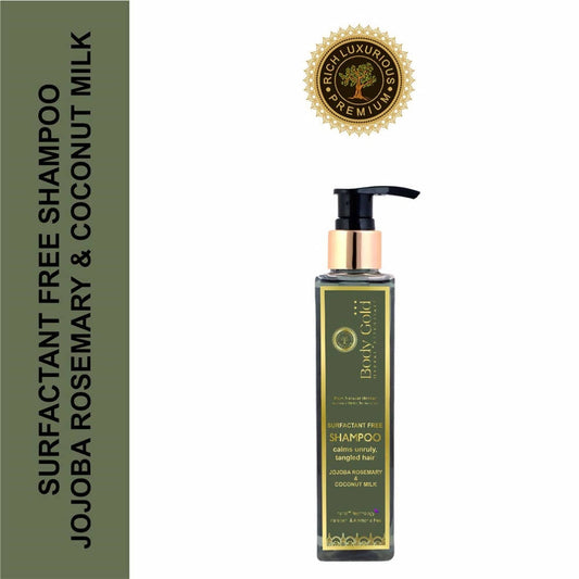 Body Gold Shampoo Clams Unruly Tangled Hair With Jojoba Rosemary & Coconut Milk