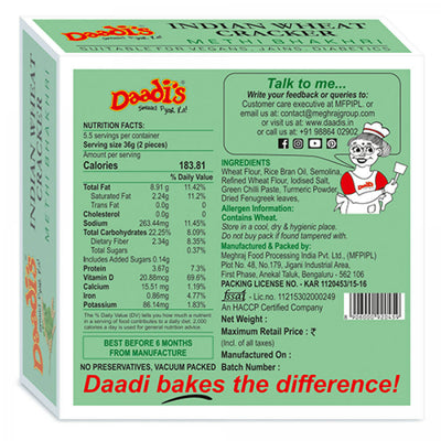 Daadi's Methi Bhakhri