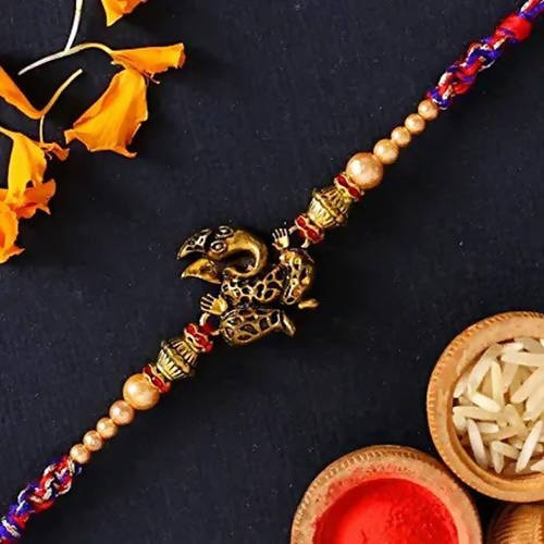 Ganesha Rakhi & Cadbury Silk In Bhai Ho To Aisa Sleeve
