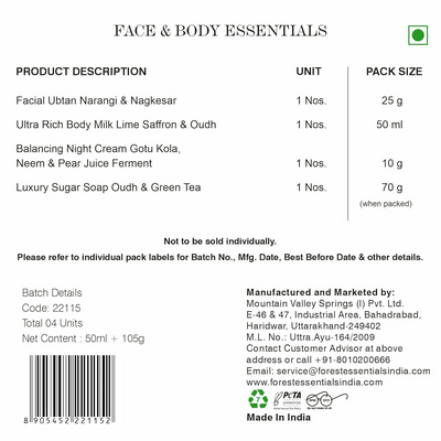 Forest Essentials Nalini Face & Body Essentials Kit