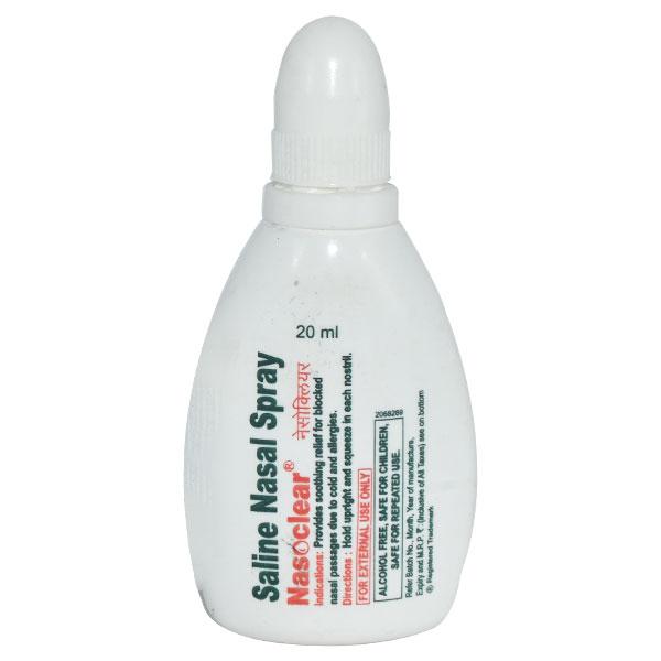 2x Zydus Cadila Nasoclear Saline -  20 ml - Pack of 2