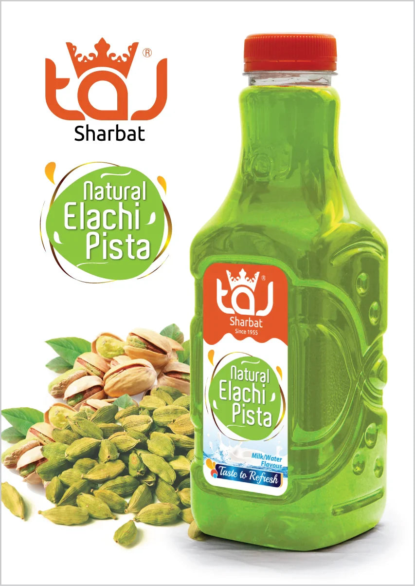 Taj Natural Elachi Pista Sharbat | 750 ml