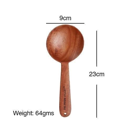 100% Natural Neem Wood Cooking & Serving Spoons/Spatula/Ladles, Set of 4, Toxin-free, Anti-microbial