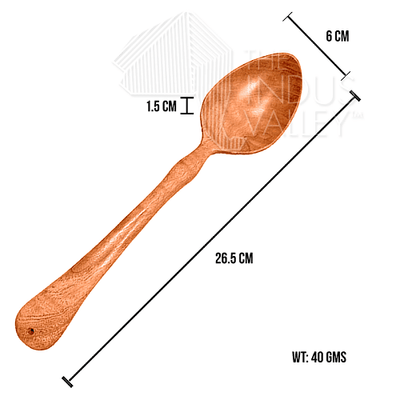 100% Natural Neem Wood Cooking & Serving Spoons/Spatula/Ladles, Set of 6, Toxin-free, Anti-microbial