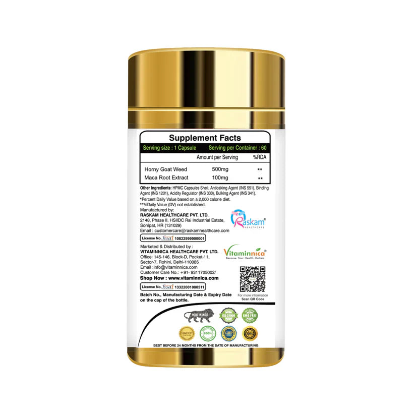 Horny Goat Weed with Maca Root Extract Supports Strength, Stamina & Performance