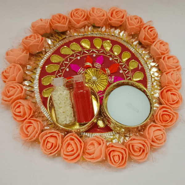 Special Pooja Thali (Handmade) (Set of 2) For Holi