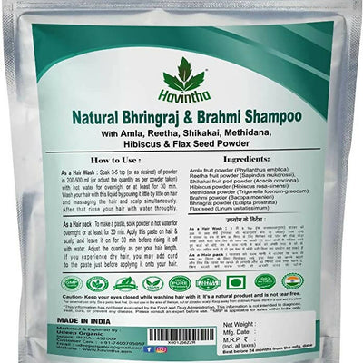 Havintha Natural Bhringraj & Brahmi Shampoo
