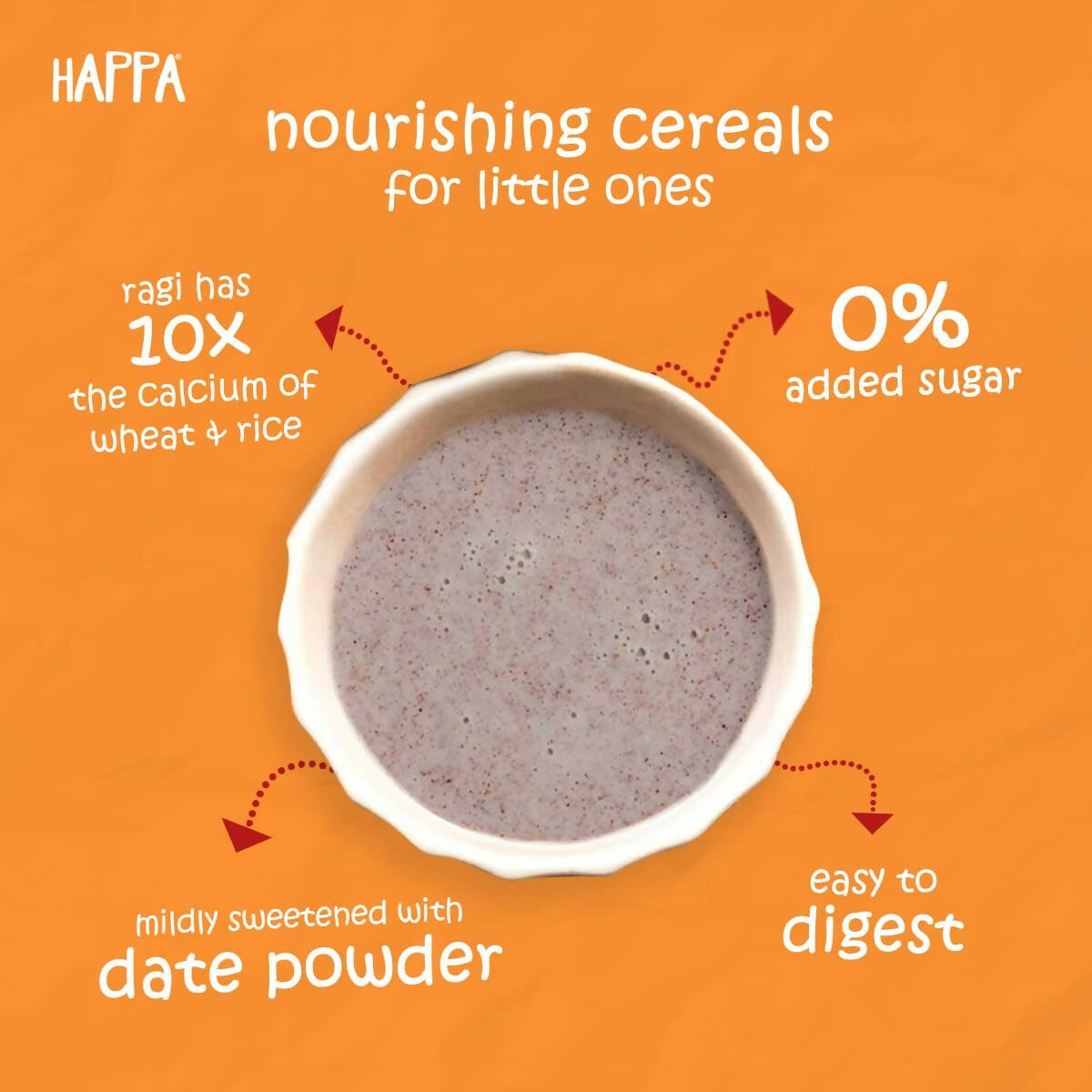 Happa Organic Ragi Porridge Mix- Ragi+Almonds+Dates and Ragi+Carrot+Be ...