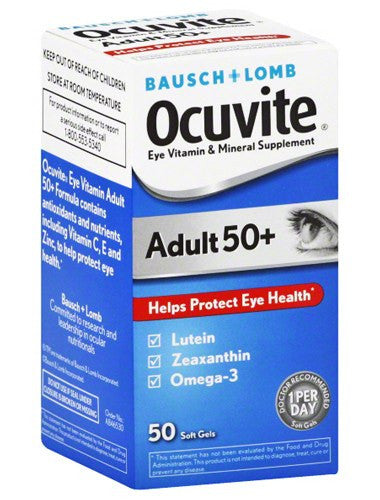 Ocuvite Adult 50+ Softgels 50 Count Bottle