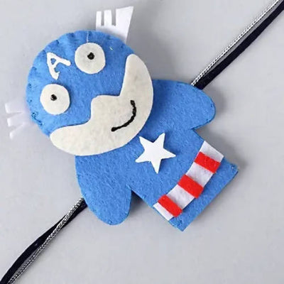 Captain America Cute Kids Rakhi & Soan Papdi