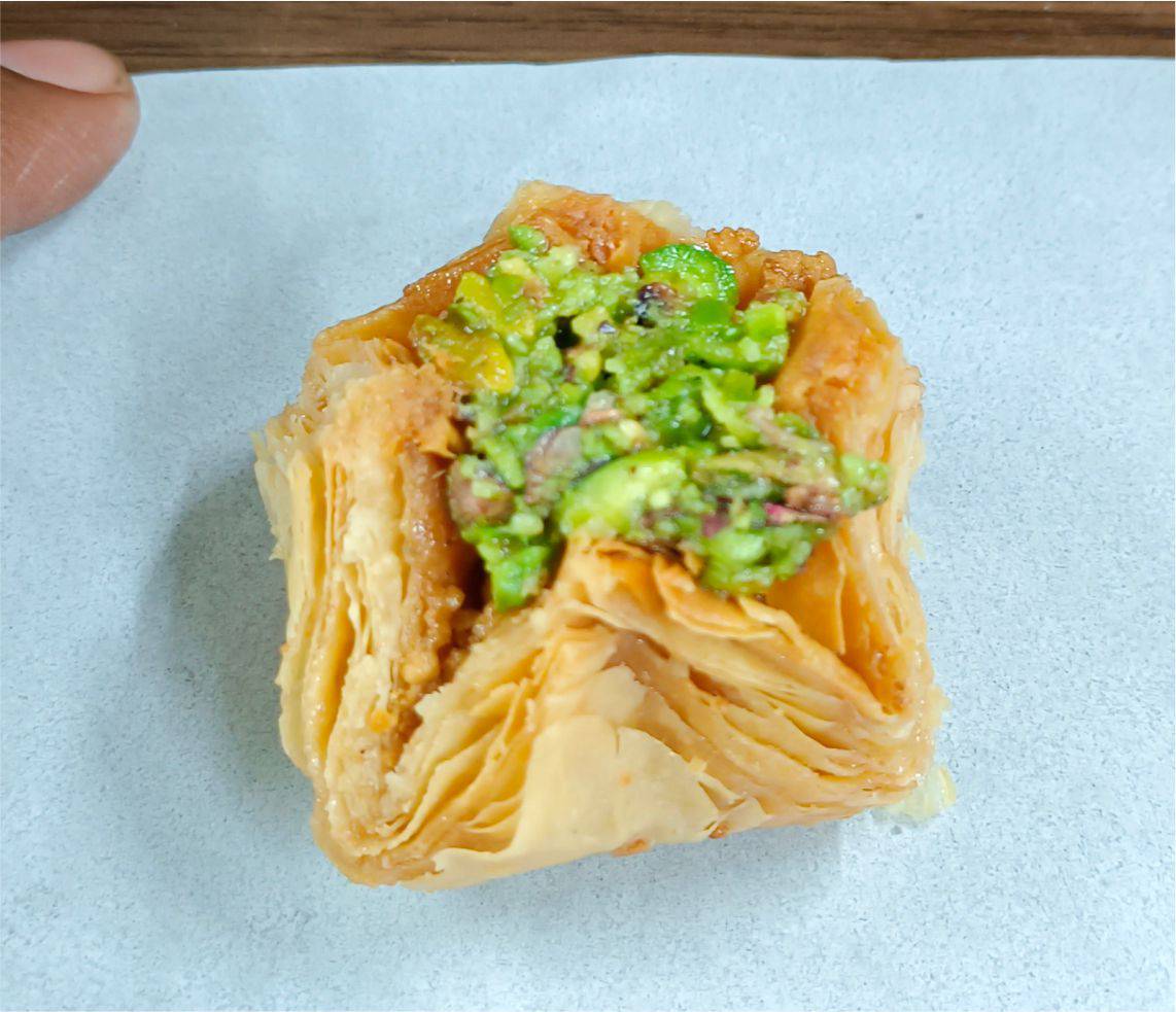 Olive Mithai Shop Pista Piramid Baklawa 500 gms