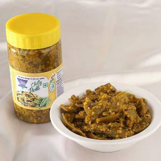 Om Namkeen Green Chilli Pickle - 200 gms
