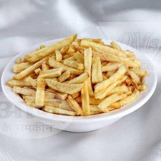 Om Namkeen's Plain Salted Alu Lachha - 200 gms