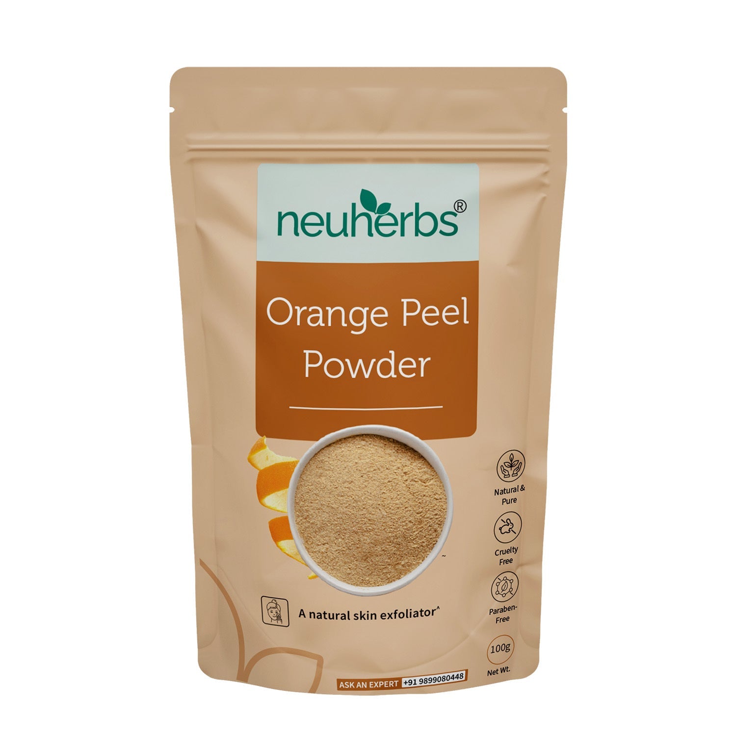 100% Natural Orange Peel Powder For Skin Glow & Reduce Dullness