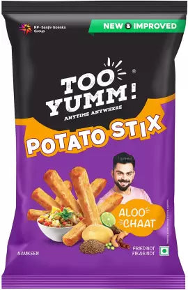 25x Too Yumm! Potato Stix Aloo Chat Chips - Pack of 25 - (70 g each)