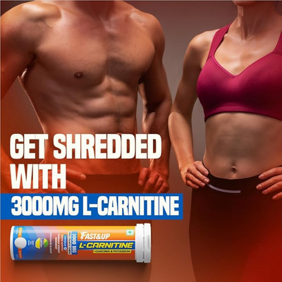 Fast&Up L Carnitine Tartrate 3000mg Effervescent Tablets - Lemon Flavo Himkhand Fast&Up L Carnitine Tartrate 3000mg Effervescent Tablets - Lemon Flavo Himkhand