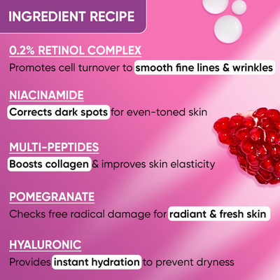 Dot & Key 0.2% Retinol Complex Face Serum With Niacinamide & Multi-Peptides - Beginner-Friendly