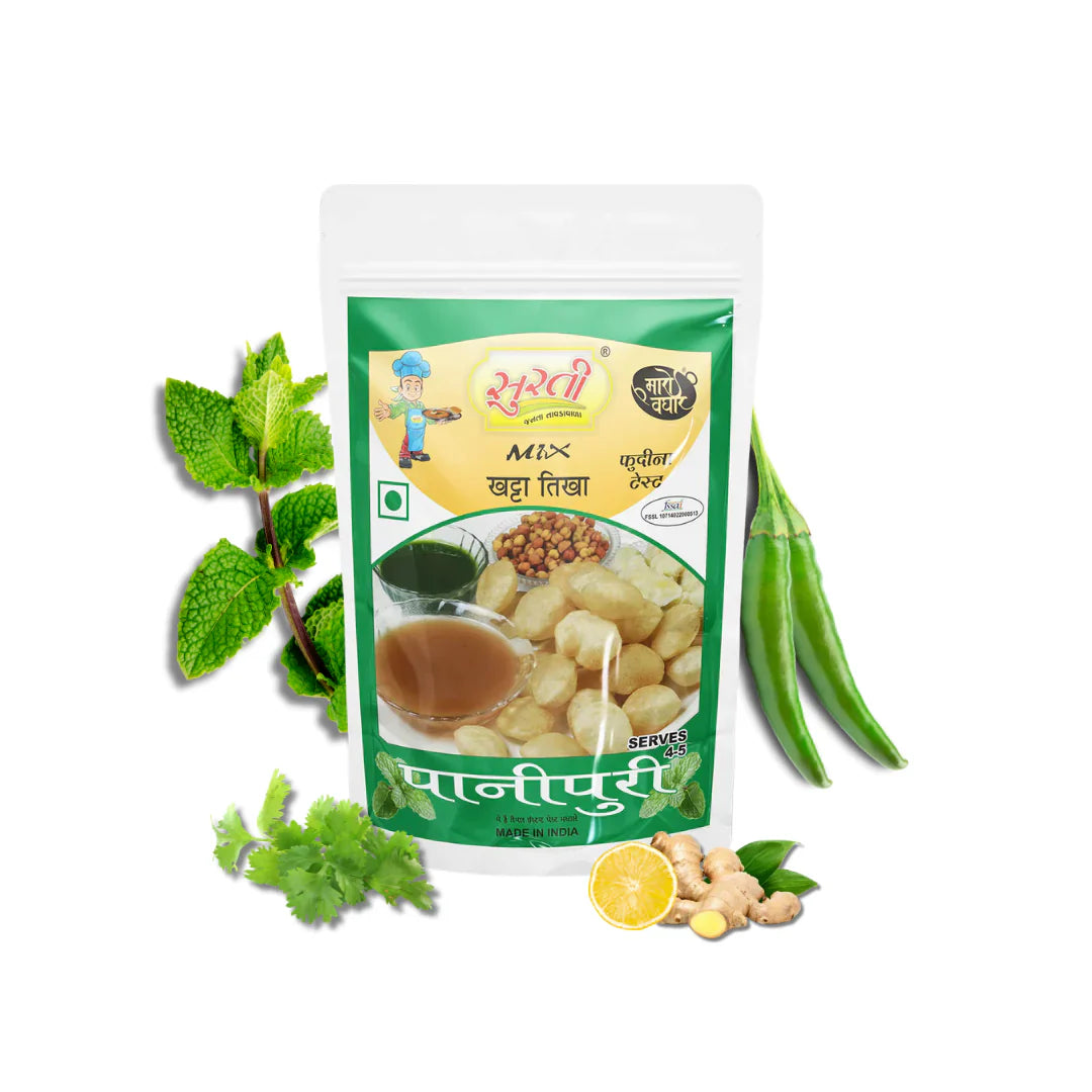 Surtimix PaniPuri Gol Gappa No Onion No Garlic | Ready To Eat 180 gms