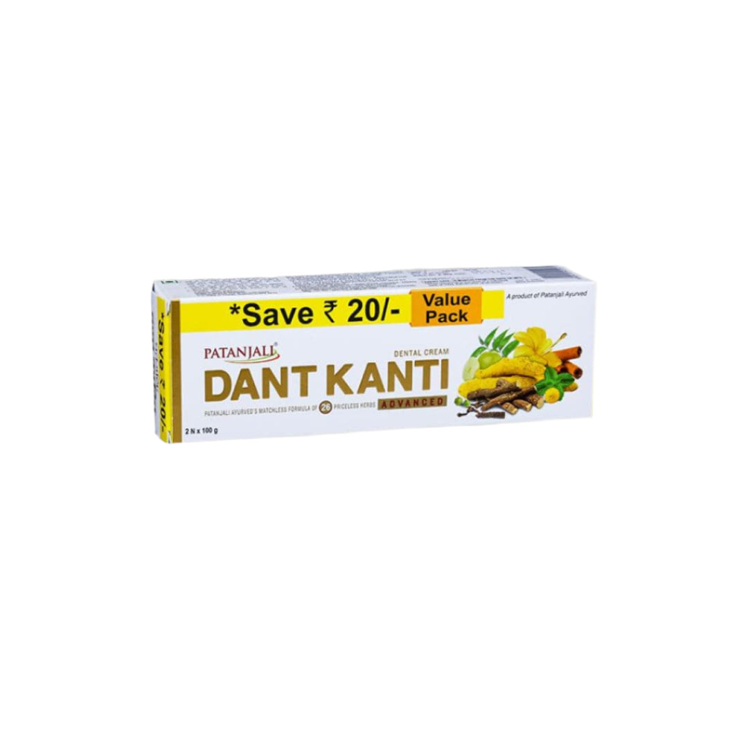Patanjali Dant Kanti Dental Cream (Adv) 2x100-g - 200 gms