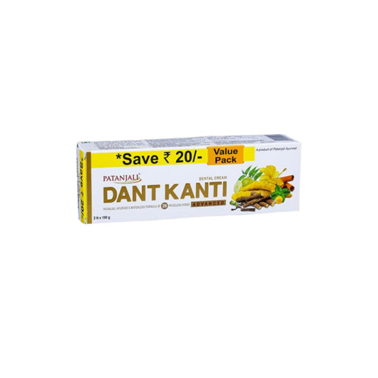 Patanjali Dant Kanti Dental Cream (Adv) 2x100-g - 200 gms
