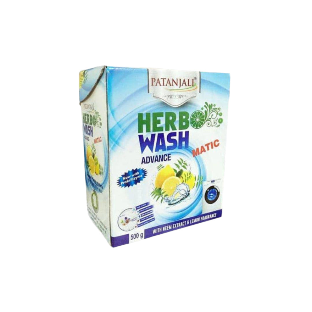 Patanjali Herbo Wash Advance Matic Detergent Powder - 500 gms