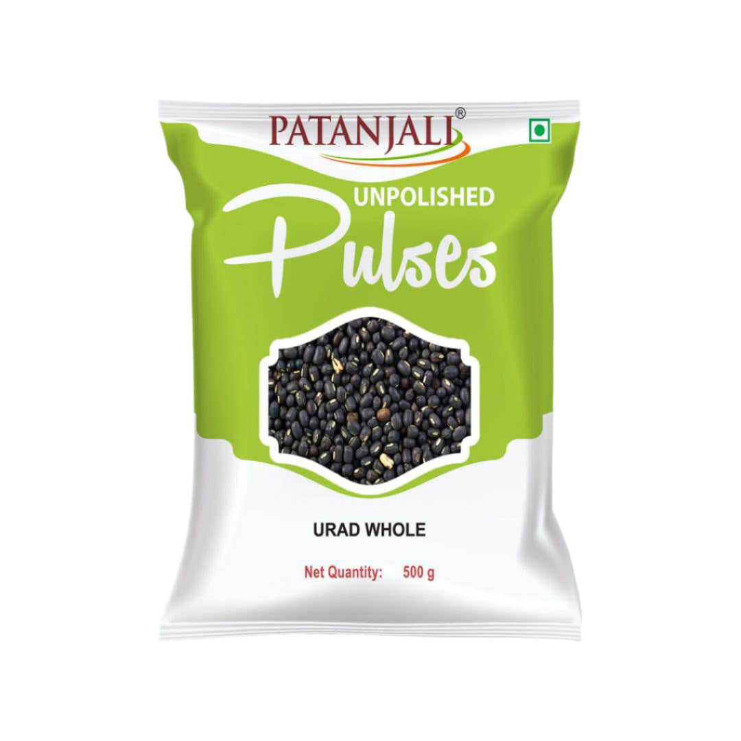 Patanjali Unpolished Urad Whole - 500 gms