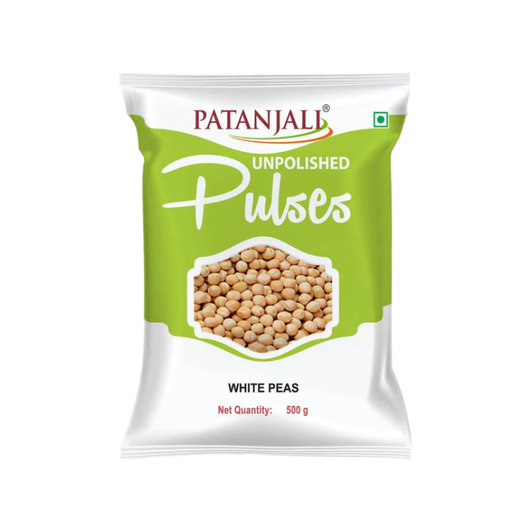 Patanjali Unpolished White Peas - 500 gms
