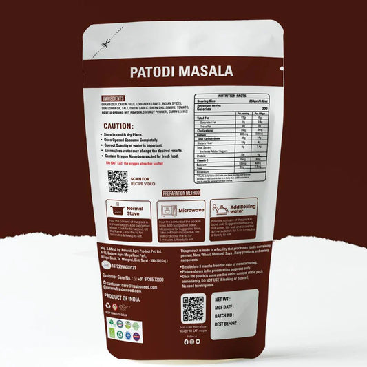 Fresh O Need Patodi Masala - Ready To Eat 220 gms