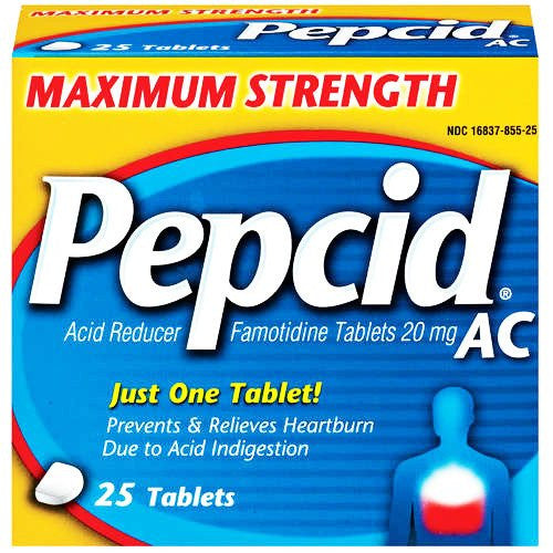 Pepcid AC Maximum Strength Famotidine Tablets 20mg 25/Box