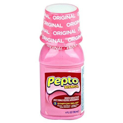 Pepto Bismol Liquid with Original Flavor for Heartburn, Indigestion, Nausea & Upset Stomach Relief 4 oz