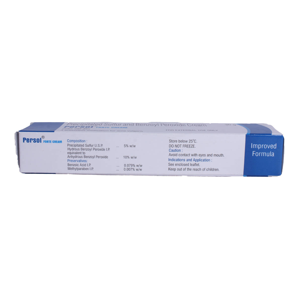 5x Persol Forte Precipitated Sulphur and Benzoyl Peroxide Cream - Pack of 5 - (30 gm each)