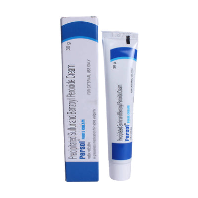 5x Persol Forte Precipitated Sulphur and Benzoyl Peroxide Cream - Pack of 5 - (30 gm each)