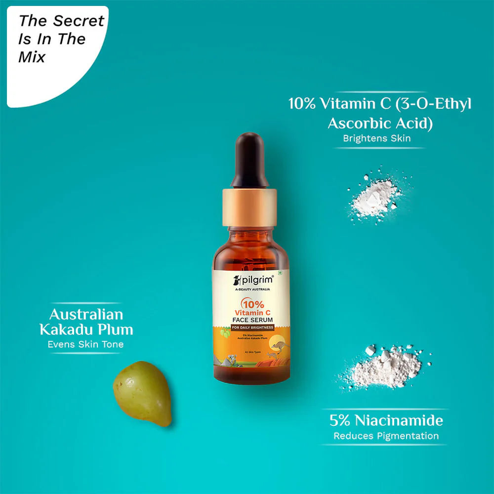 Pilgrim 10% Vitamin C Face Serum For Daily Brightness | 30 ML