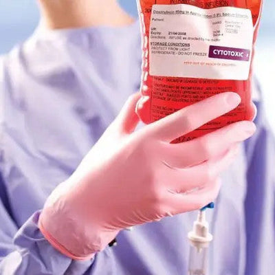 Pink Nitrile Gloves Ansell Micro Touch, Powder Free 100/Box