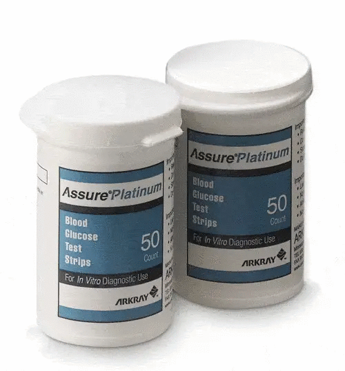 Assure Platinum Blood Glucose Test Strips, 50/Box