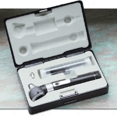 Pocket Otoscope Set with Fiber Optic Wide Angle Swivel 2.5v Lens
