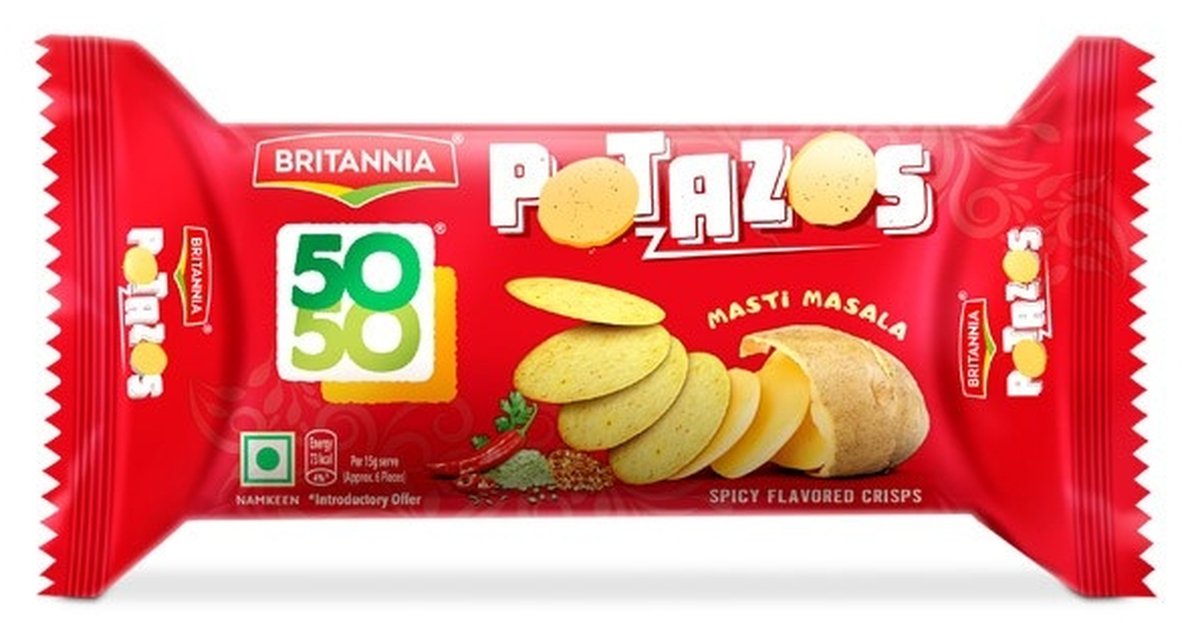 Britannia 50-50 Potazos Masti Masala, 100 gm