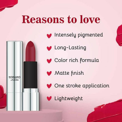 Flicka Tomato Nude Matte Finish Lipstick Shade 25