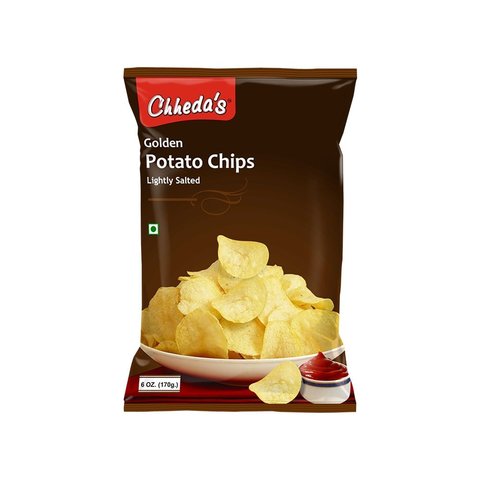 25x Chheda's Golden Potato Chips (Lightly Salted) - 170g - Pack of 25