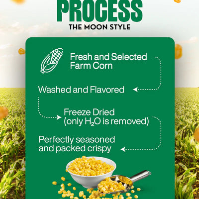 Moon Freeze Dried Crispy Corn  Sour Cream & Onion | ( Pack Of 3 ) 20 gms each
