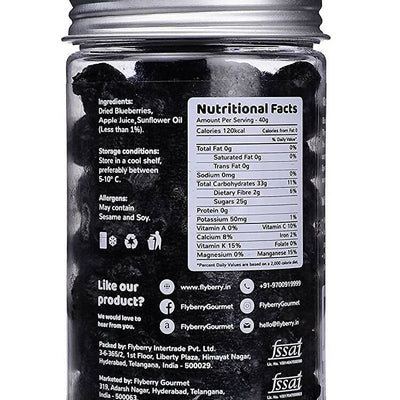 Flyberry Gourmet Dried Bold Blueberries