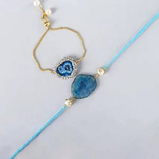 Ferns N Petals Pretty Stone Lumba Rakhi Designer Set