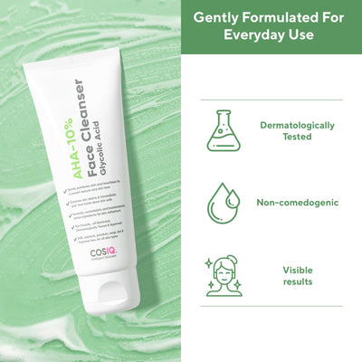 Cos-IQ AHA Glycolic Acid 10% Face Cleanser