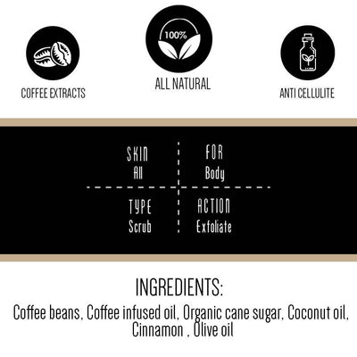 Gulnare Skincare Coffee Caramel Body Scrub (Cellulite Destruction & Firming)