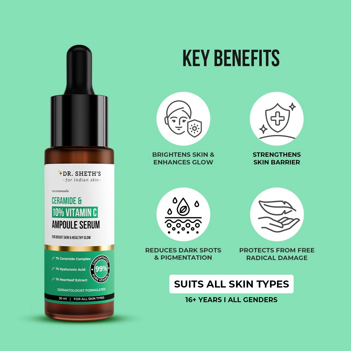 Dr. Sheth's Ceramide & 10% Vitamin C Ampoule Serum