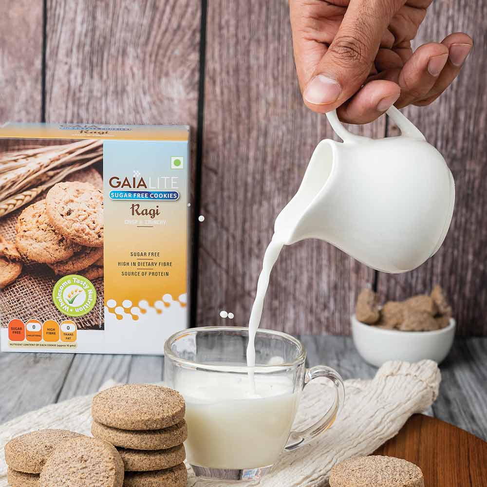 Gaia Lite Sugar Free Cookies – Ragi | 400 gms