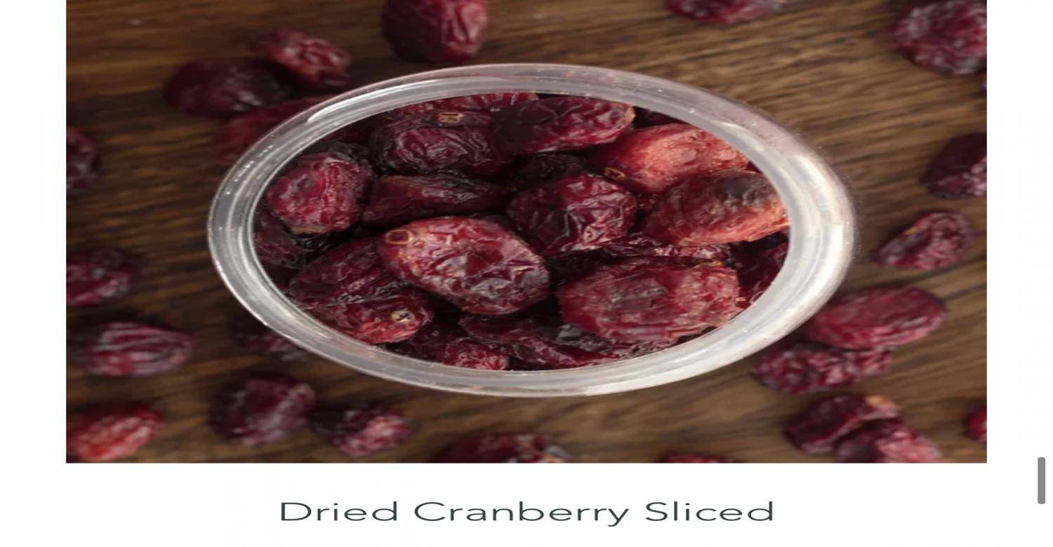 Raja Supari Dried Cranberry Sliced - 500 gms